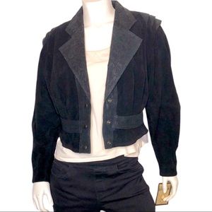 The Legend black suede leather jacket, size Small